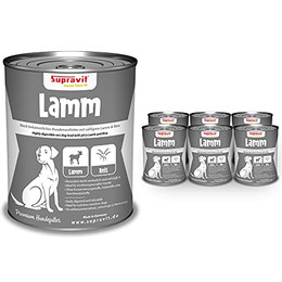 Produktbild von Supravit Hundenassfutter Lamm mit Reis - 6 x 820 g