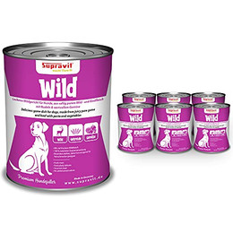 Produktbild von Supravit Hundenassfutter mit Wild - 6 x 820 g