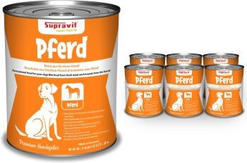 Produktbild von Supravit Hundenassfutter Pferd - 6 x 820 g