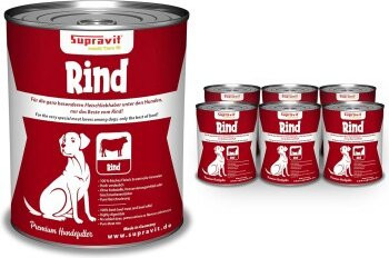 Produktbild von Supravit Hundenassfutter Rind - 6 x 820 g