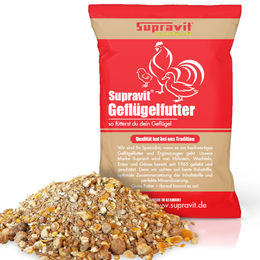 Supravit Legemehl für Hühner GVO - Gentechnik frei | für stabile Eierschalen und hohe Legeleistung | hochwertiges mehrfach gereinigtes Legekorn für Legehennen 25 kg – Bild 1 von 8