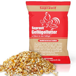 Produktbild von Supravit Maisbruch I getrockneter Mais I geschroteter Mais als Einzelfutter oder Mischfutter I hochverdaulicher Bruchmais als Vogelfutter, Hühnerfutter oder für Kaninchen & Pferde 25 kg