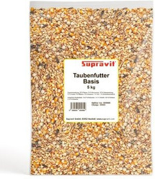 Produktbild von Supravit Taubenfutter BASIS | nahrhaftes Allroundfutter für Tauben | Klassische Futter Körnermischung für das ganze Jahr 5 kg