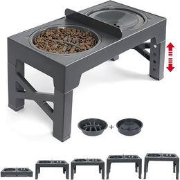 Produktbild von SURFOU 2-in-1 Erhöhter Hundenapf mit 5-fach Höhenverstellung