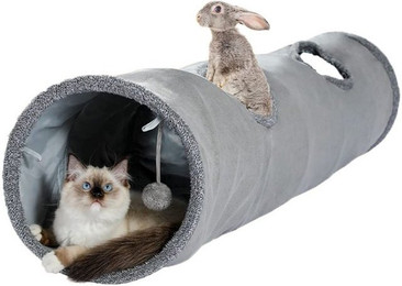 Produktbild von SURFOU Agility-Tunnel Faltbar Katzentunnel mit Spielzeugball