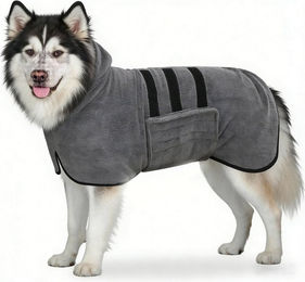 SURFOU Hundebademantel Hundebademantel aus Mikrofaser Bademantel für Hunde, Trocknendes mit Klettverschluss für Große Mittel und Kleine Hunde – Bild 1 von 5