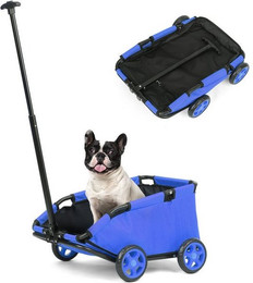 Produktbild von SURFOU Hundebuggy Faltbarer Mini-Hundewagen mit Zuggriff und Stauraum