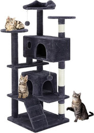 Produktbild von SURFOU Katzenkratzbaum 138cm mit Sisalseil und Plüsch