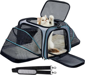 Produktbild von SURFOU Tiertransporttasche Katzenrucksack Katze Hund Cat Backpack mit Schultergurt, Rucksack Katzentransportbox Hundetransportbox Faltbare Haustier