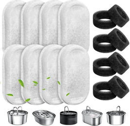 Produktbild von SURFOU Trinkbrunnen Katzenbrunnen Filter, 8 Stück Ersatzfilter Für Trinkbrunnen, für 2L/3.2L/4L Edelstahl Trinkbrunnen Für Katzen Und Hunde