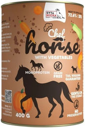 Produktbild von SYTA MICHA Chef Monoprotein Pferd mit Gemüse 400 g Nassfutter für Hunde