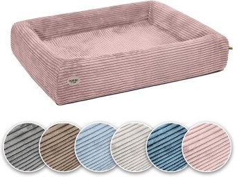 SABRO Hundebett KUDDE aus Cord in Rosa 1,5 m – Bild 1 von 3
