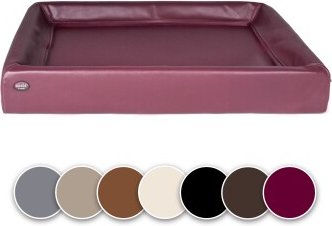 SABRO Hundebett KUDDE aus Kunstleder in Pink für alle Altersstufen – Bild 1 von 3