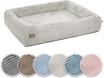 SABRO Hundebett KUDDE Cord Grau 80 cm – Bild 1 von 3