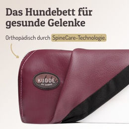 SABRO Hundekorb KUDDE Orthopädisch aus Kunstleder mit wechselbarem Bezug für alle Hundegrößen und Altersstufen – Bild 1 von 5