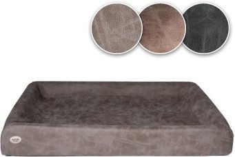 SABRO KUDDE Hundebett aus Velours in Taupe 80 cm – Bild 1 von 3