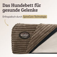 Produktbild von SABRO KUDDE Hundebett Orthopädisch aus Cord in Braun mit wechselbarem Bezug