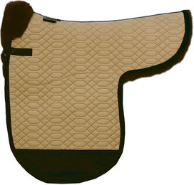 Sadek Euroriding Satteldecke aus Lammfell und Baumwolle Grösse L Braun Beige – Bild 1 von 1