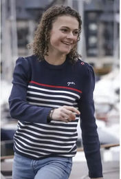 Produktbild von Saint James x Pénélope Maelle Marinière Pullover für Damen aus Baumwolle XL