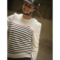 Produktbild von Saint James x Pénélope Maelle Pullover für Damen aus Baumwolle in Weiß Blau Rot Größe M