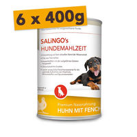 Produktbild von SALiNGO Hundefutter Nassfutter Huhn mit Fenchel und Reis Sensitive Monoprotein 6x400g