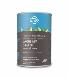 SALiNGO Katzen Nassfutter Lachs mit Huhn für Adult, getreidefrei und ohne Farb- oder Aromastoffe – Bild 1 von 6