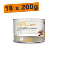 Produktbild von SALiNGO Katzen Nassfutter Pute Getreidefrei mit hohem Fleischanteil 18x200g