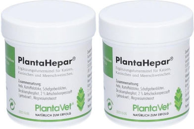 Produktbild von Saluvet PlantaHepar Nahrungsergänzung für Hund Katze Kaninchen und Meerschweinchen zur Unterstützung von Leber und Verdauung 100 Tabletten