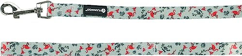 Samar Hundeleine Nylon mit Flamingo-Motiv hellgrün 120 cm - 120 cm – Bild 1 von 2