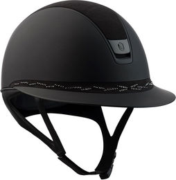 Samshield 2.0 Miss Shield Shadowmatt Alcantara Flower Swarovski Reithelm Schwarz Größe S 52-56 – Bild 1 von 1