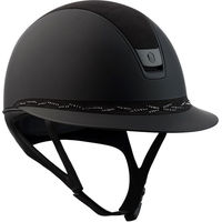 Produktbild von Samshield 2.0 Miss Shield Shadowmatt Alcantara Flower Swarovski Reithelm Schwarz Größe S 52-56