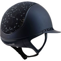 Produktbild von Samshield 2.0 Miss Shield Shadowmatt Crystal Leaf Reithelm für Damen in Schwarz oder Blau Größe S
