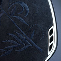 Produktbild von Samshield 2.0 Miss Shield Shadowmatt Reithelm für Damen mit Blumenstickerei in Schwarz und Silber