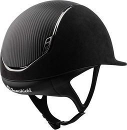 Produktbild von Samshield 2.0 Premium Alcantara Top Leather Reithelm mit Liner Schwarz Größe M