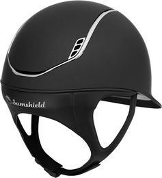 Samshield 2.0 Shadowmatt Reithelm mit Liner aus Kunststoff in Schwarz oder Blau Größe 55 S – Bild 1 von 8