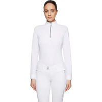 Produktbild von Samshield Adeline Boreal Turnierpolo Damen mit langen Ärmeln Weiß Größe L