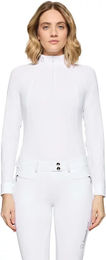 Produktbild von Samshield Adeline Boreal Turnierpolo Damen mit langen Ärmeln Weiß XL