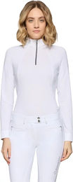 Produktbild von Samshield Adeline Boreal Turnierpolo für Damen mit langen Ärmeln Weiß Größe L