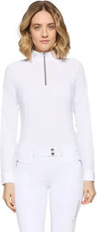 Produktbild von Samshield Adeline Boreal Turnierpolo mit langen Ärmeln für Damen in Weiß Größe L