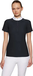 Produktbild von Samshield Aloise Turnierpolo Damen Reitshirt Sommer Schwarz 2XS