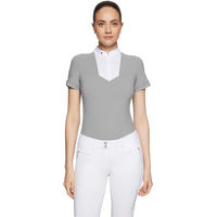 Produktbild von Samshield Anne-Gaelle Turnierpolo Damen Reitshirt Sommer Grau 2XS