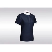 Produktbild von Samshield Apolline Turnier-Poloshirt Reiten für Damen in Weiß und Blau