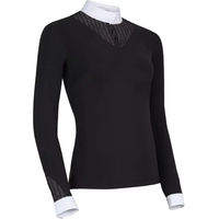 Produktbild von Samshield Beatrice Turnierreiter-Poloshirt Damen Schwarz Größe S