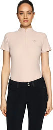 Produktbild von Samshield Bella Crystal Ferna Reitpolo Damen aus Stoff in Rosa oder Beige Größe L