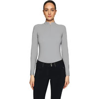 Produktbild von Samshield Bella Reitshirt Damen mit langen Ärmeln Grau Größe S