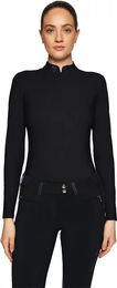 Produktbild von Samshield Bella Reitshirt Damen mit langen Ärmeln Schwarz 2XS