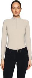 Produktbild von Samshield Bella Reitshirt für Damen mit langen Ärmeln Beige Größe L