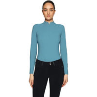 Produktbild von Samshield Bella Reitshirt für Damen mit langen Ärmeln Blau 2XS