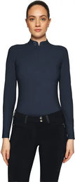 Produktbild von Samshield Bella Reitshirt für Damen mit langen Ärmeln Blau Größe L