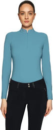 Produktbild von Samshield Bella Reitshirt für Damen mit langen Ärmeln Blau Größe M
